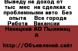 Выведу на доход от 400 тыс./мес. на сделках с проблемными авто. Без опыта. - Все города Работа » Вакансии   . Ненецкий АО,Пылемец д.